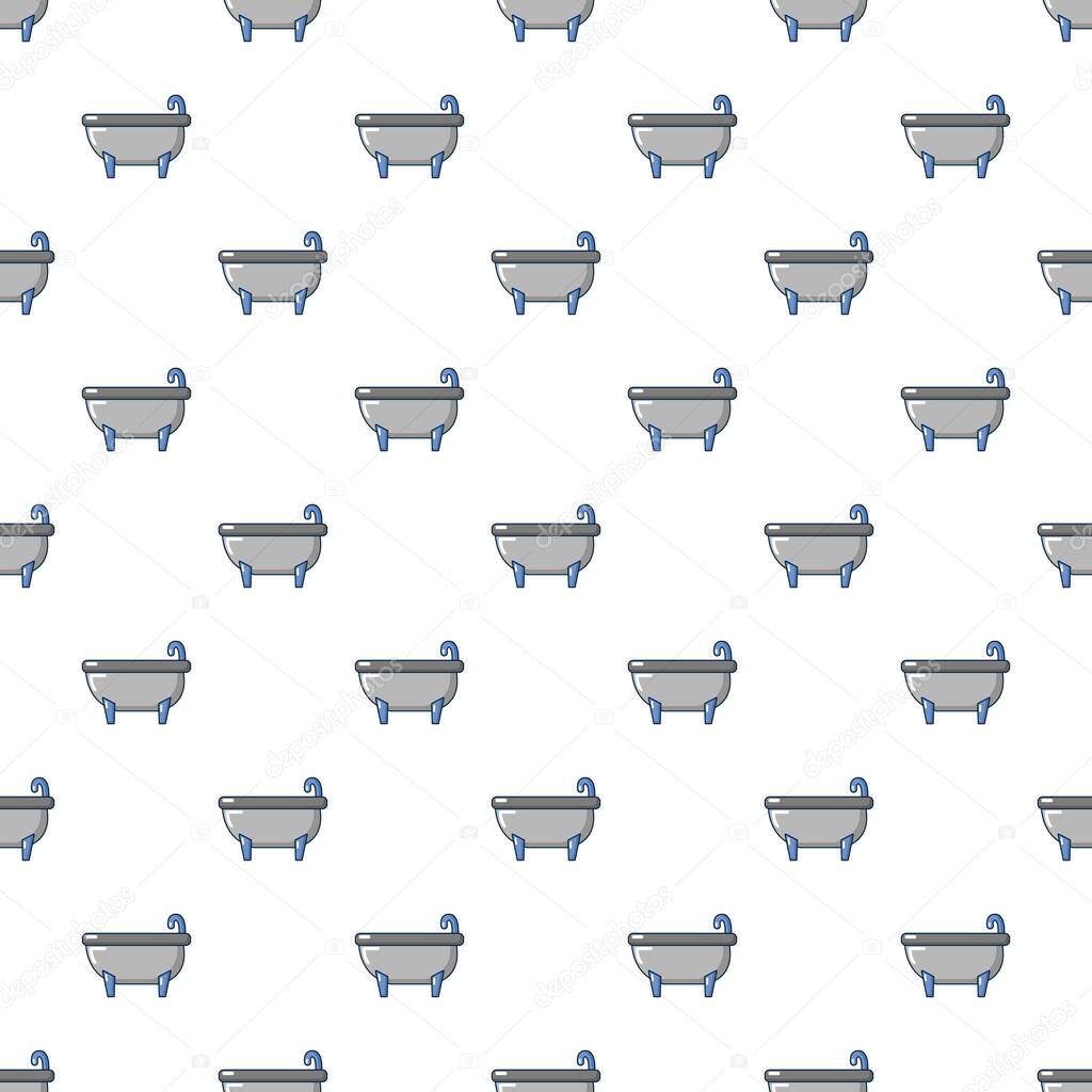 Bathtub pattern in cartoon style. Seamless pattern vector illustration