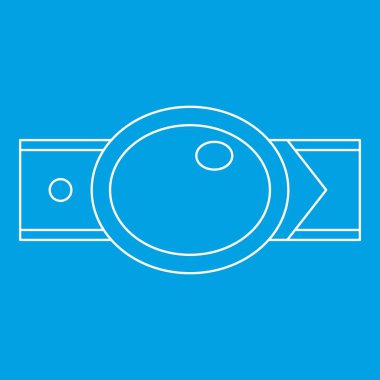 Oval şekilli tokası simgesi, anahat stili