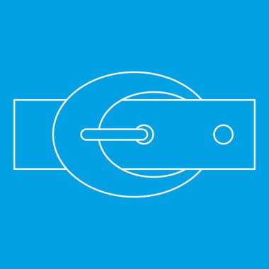 Oval şekilli tokası simgesi, anahat stili ile kemer