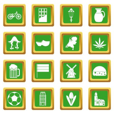 Yeşil Hollanda Icons set