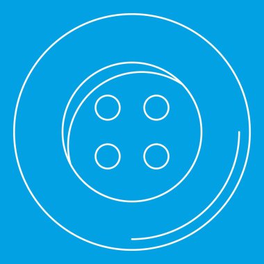 Plastik düğme simgesi, anahat stili