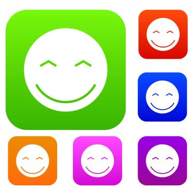 Gülümseyen emotset koleksiyonu