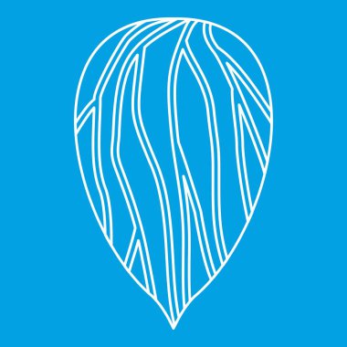 Kayısı tohum simgesi, anahat stili