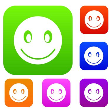 Gülümseyen emotset koleksiyonu