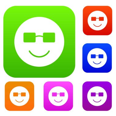 Gülümseyen emotset koleksiyonu