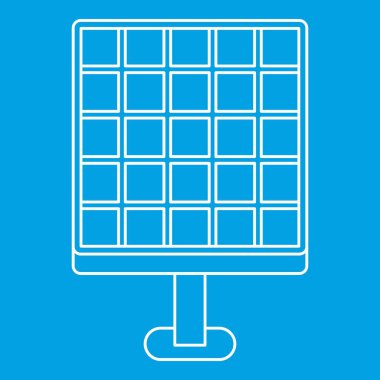 Güneş enerjisi kavramı simge, anahat stili