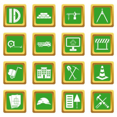 Yeşil İnşaat Icons set