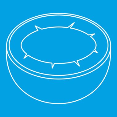 Hindistan cevizi simgesi, anahat stilini yarısından