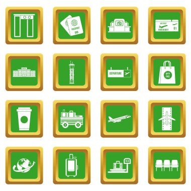 Yeşil Havaalanı Icons set
