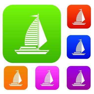 Yelken ayarlamak koleksiyonu ile yat