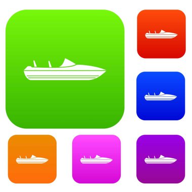 Küçük powerboat koleksiyonu ayarla