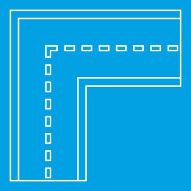 Yol simgesi dönerek, anahat stili