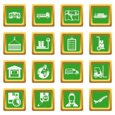 Yeşil Lojistik Icons set