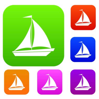 Tekne yelken ayarlamak koleksiyonu ile