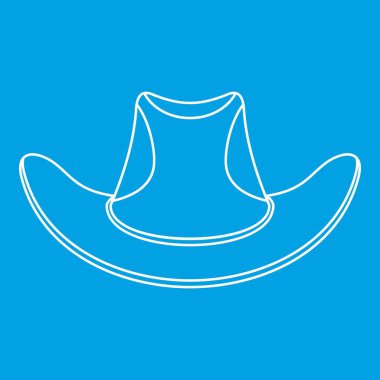 Kovboy şapkası Icon, anahat stili