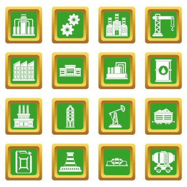 Yeşil renk izole vektör çizim için örümcek ağı ve herhangi bir tasarım sanayi Icons set