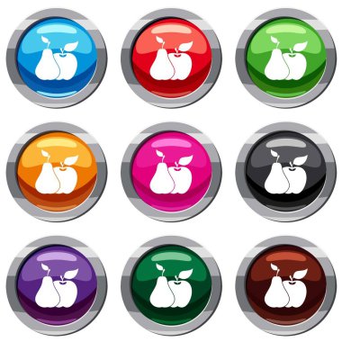 Elma ve armut 9 koleksiyonu ayarla