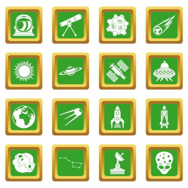 Yeşil alan Icons set