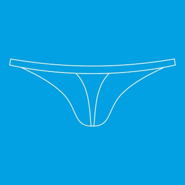 Kadın tanga külot simgesi, anahat stili