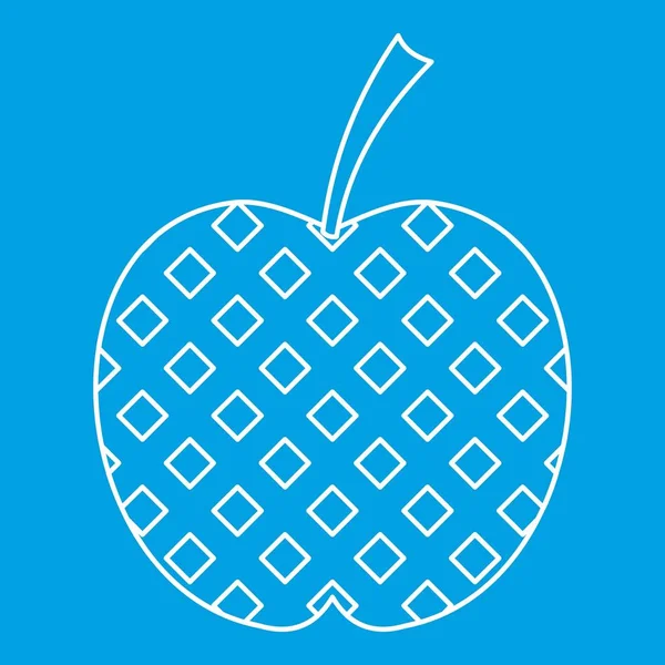 Kariertes Apfel-Symbol, Umrissstil — Stockvektor