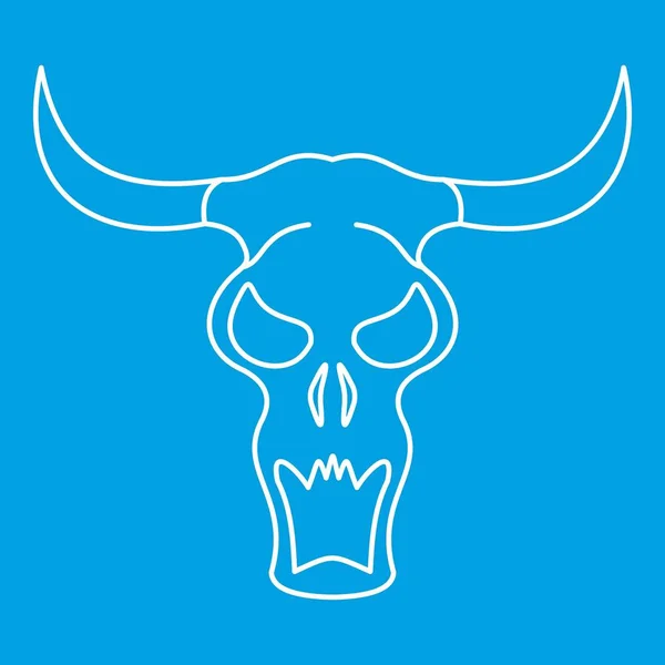 Buffalo lebka ikona, styl osnovy — Stockový vektor