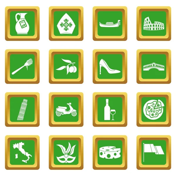 Yeşil Italia Icons set