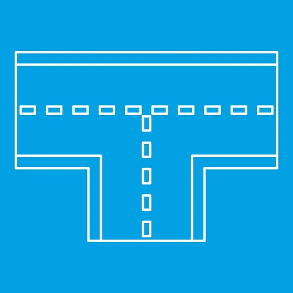 Road vägkorsning ikon, dispositionsformat — Stock vektor