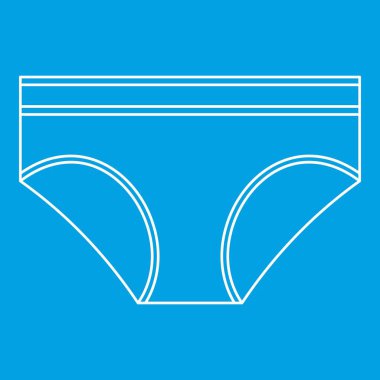 Kadın hipster külot simgesi, anahat stili