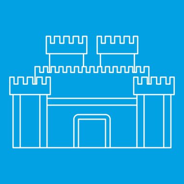 Duvar ve kapı eski kale simgesinin