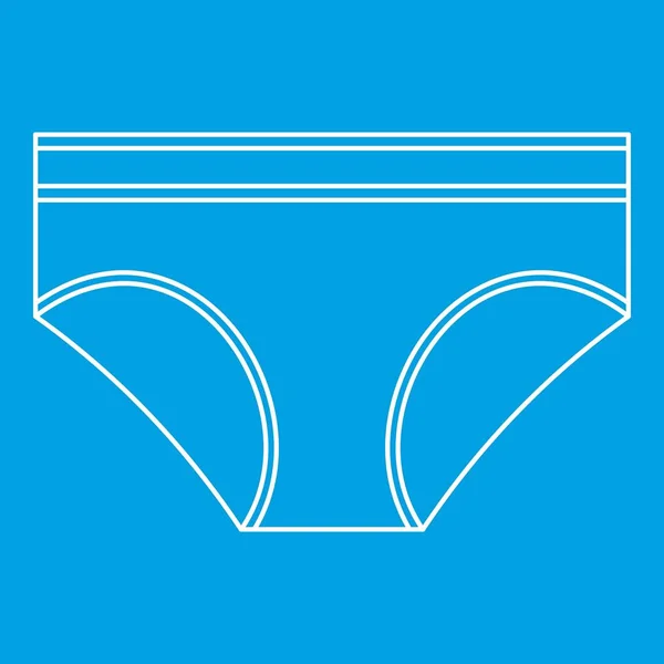 Mujer hipster bragas icono, estilo de contorno — Vector de stock