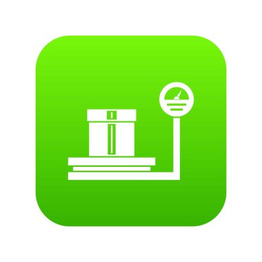 Dükkanı ölçekler simgesi dijital yeşil