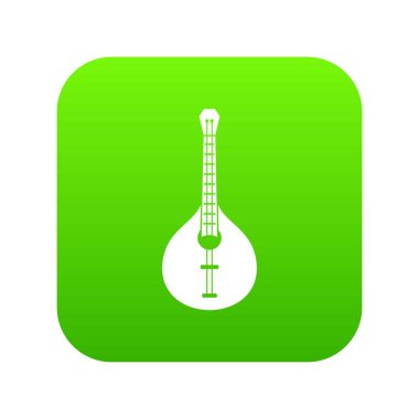 Gitar yeşil simge vektör