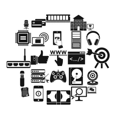 Huzur Icons set, basit tarzı