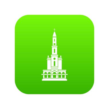 Büyük Kalesi yeşil simge vektör