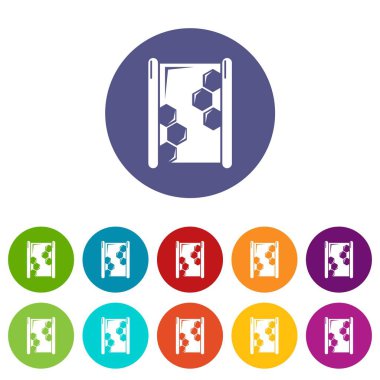 Petek ahşap simgeler kümesi vektör renk