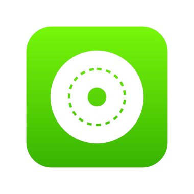 Daire yol simgesi dijital yeşil