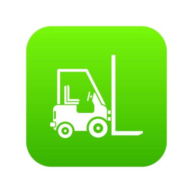 Yığıcı yükleyici simgesi dijital yeşil