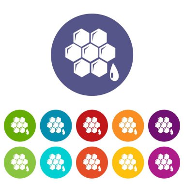 Petek simgeler kümesi vektör renk