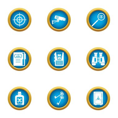 Koruma simgeler kümesi, düz stil