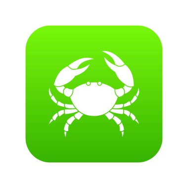 Beyaz arka plan üzerinde izole yeşil simge vektör yengeç