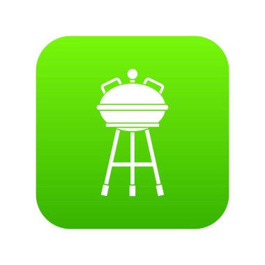 Su ısıtıcısı Barbekü simgesi dijital yeşil