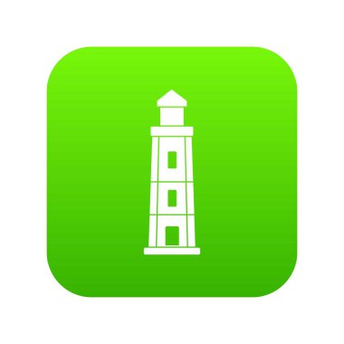 Deniz feneri yeşil simge vektör