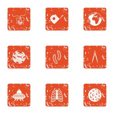 Küre simgeler kümesi, grunge tarzı bir çalışma