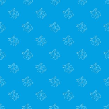 Hidrolik vinç desen vektör kesintisiz mavi