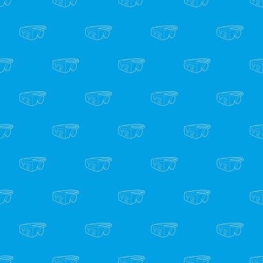 Sanal gerçeklik gözlük desen vektör kesintisiz mavi