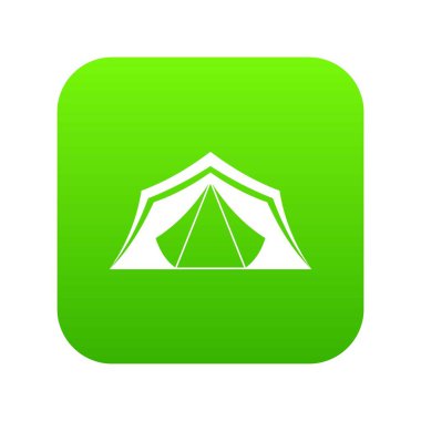 Çadır simgesi dijital yeşil