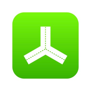 Üç yollar simgesini dijital yeşil