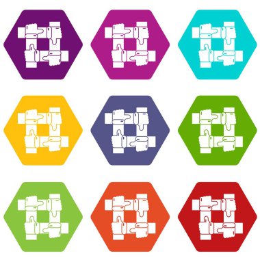 9 vektör simgeler gibi ayarla