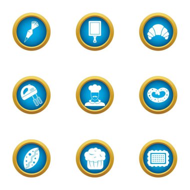 Kuruluş simgeler ayarla, stil düz