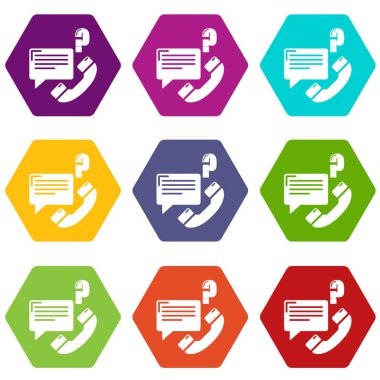9 vektör telefon aramaları Icons set